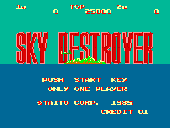 Sky Destroyer (Japan) Title Screen